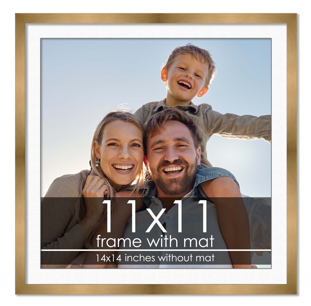 Metallic Bronze with White Photo Mat, UV Acrylic Front, Foam Board Backing, 60 Sizes Available